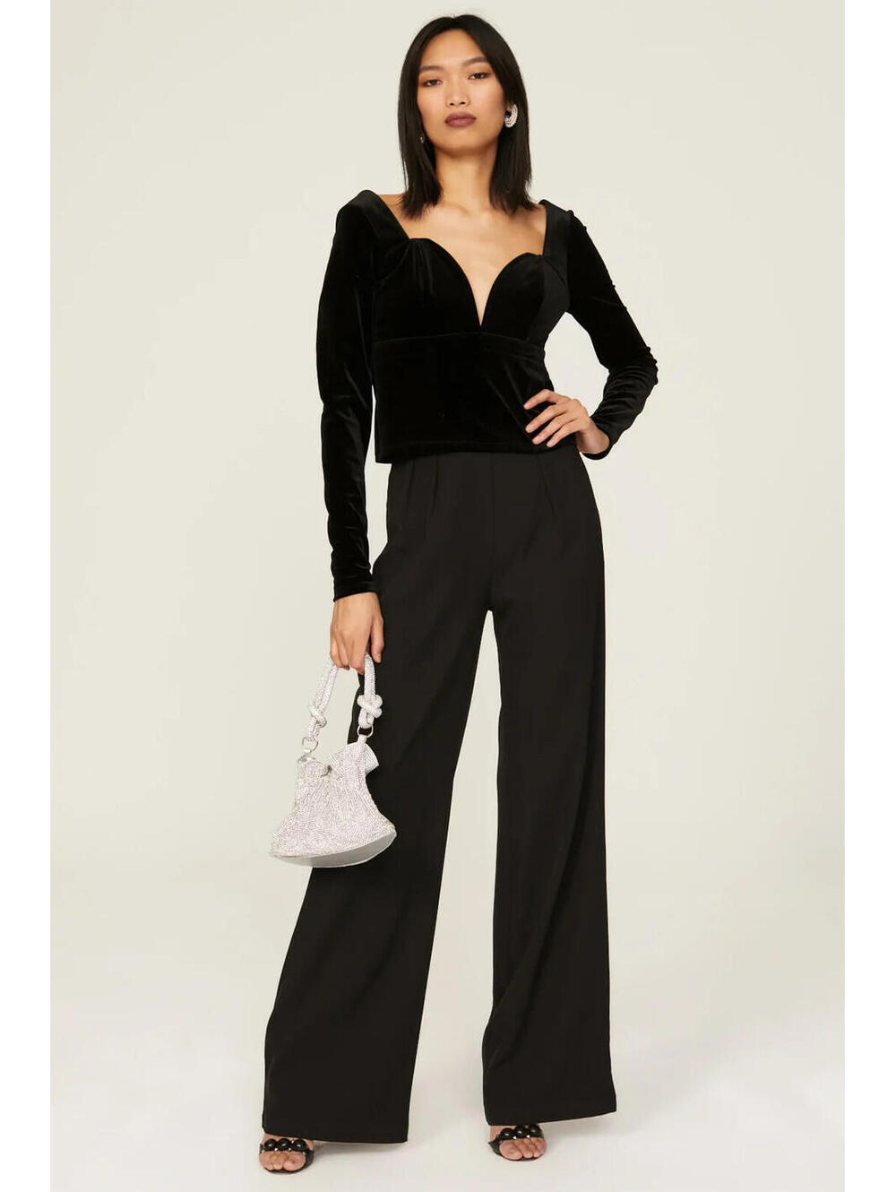 Louna Velvet Sweetheart Top Size S